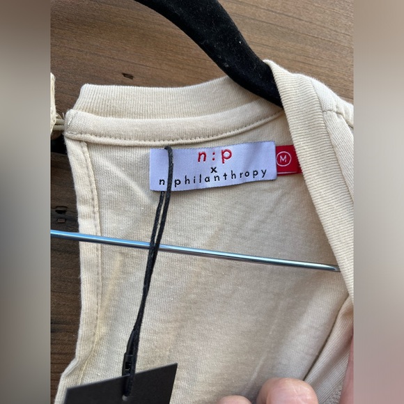 NWT N:philanthropy short-sleeve jumper / jogger, cream, Sz Medium - Picture 7 of 13